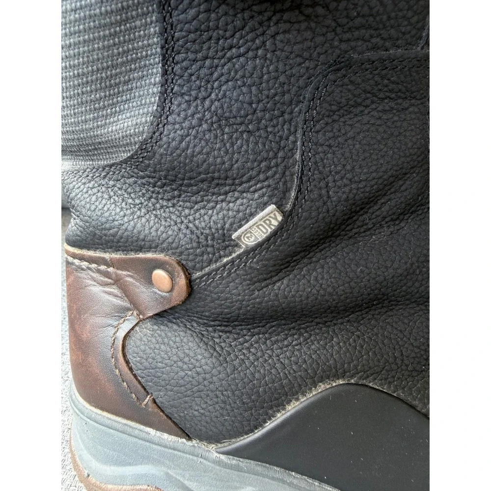 Merrell Winter Boots Womens 8.5 Black Waterproof Insulated Leather Good Buckle
